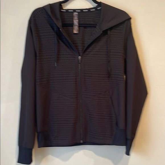 Black Hooded Zip-Up Jacket Size SP - Picture 1 of 5